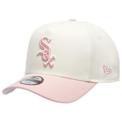 Youth - New Era White Sox 9FORTY A-Frame Comiskey Park Cap - Chrome/Pink Rouge