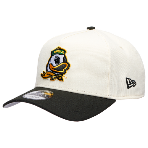 New Era Womens Oregon Ducks 9FORTY A-Frame Chrome Cap - Adult - Chrome / Black