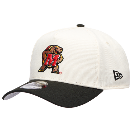 New Era Womens Maryland Terrapins 9FORTY A-Frame Chrome Cap - Adult - Black / Chrome