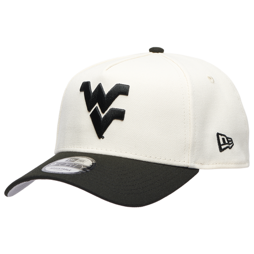 New Era Womens West Virginia Mountaineers 9FORTY A-Frame Chrome Cap - Adult - Chrome / Black