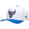New Era Bulls 950 A Frame Curve 30th Anniversary Cap - New Era White/Azul