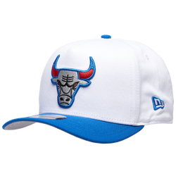 Men's - New Era Bulls 950 A Frame Curve 30th Anniversary Cap - White/Azul