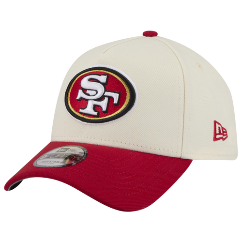 New Era Womens San Francisco 49ers NFL 9FORTY A-Frame Cap - Adult - Red / Chrome