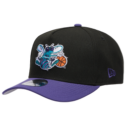 Adult - New Era Hornets 9FORTY A-Frame Cap - Black/Purple