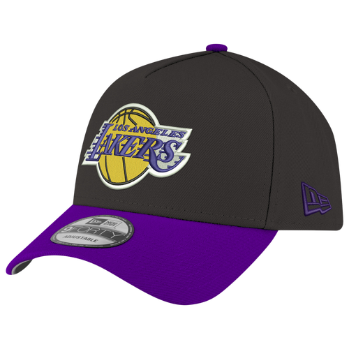 New Era Womens Los Angeles Lakers Lakers 9FORTY A-Frame Cap - Adult - Black / Purple