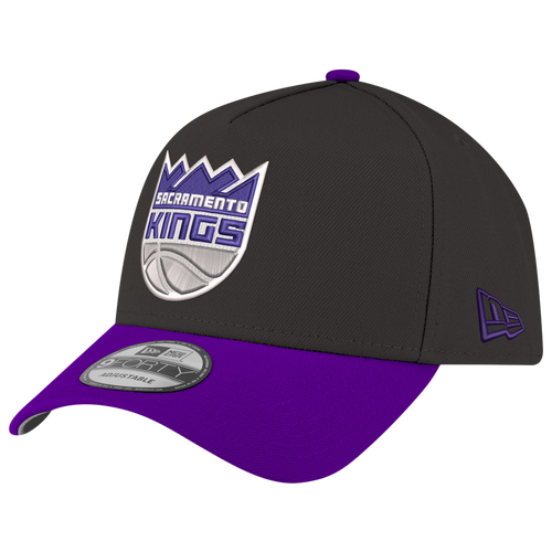 New Era Womens Sacramento Kings Kings 9FORTY A-Frame Cap - Adult - Black / Purple