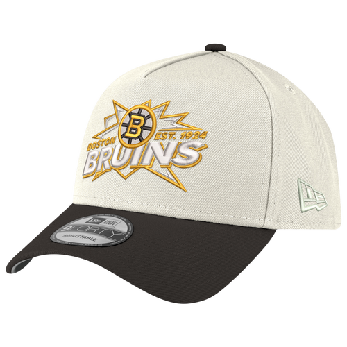 New Era Womens Boston Bruins Bruins 9FORTY A-Frame Top Shelf Cap - Adult - Chrome / Black
