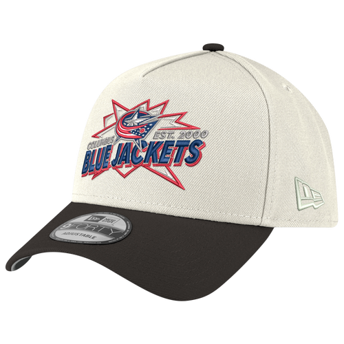 New Era Womens Blue Jackets 9FORTY A-Frame Top Shelf Cap - Adult - Chrome / Black
