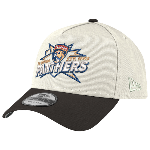 New Era Womens Florida Panthers Panthers 9FORTY A-Frame Top Shelf Cap - Adult - Black / Chrome