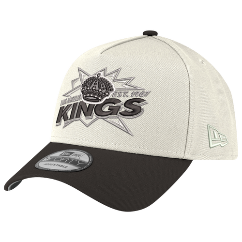 New Era Womens Los Angeles Kings Kings 9FORTY A-Frame Top Shelf Cap - Adult - Chrome / Black