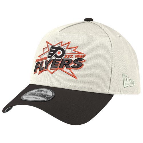 New Era Womens Philadelphia Flyers Flyers 9FORTY A-Frame Top Shelf Cap - Adult - Chrome / Black