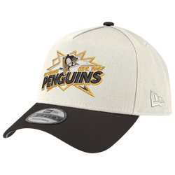 Adult - New Era Penguins 9FORTY A-Frame Top Shelf Cap - Chrome/Black