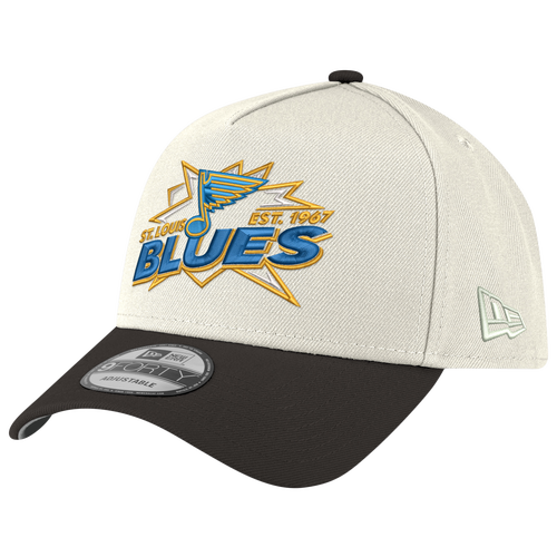 New Era Womens Blues 9FORTY A-Frame Top Shelf Cap - Adult - Chrome / Black