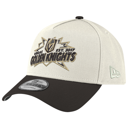 New Era Womens Vegas Golden Knights Golden Knights 9FORTY A-Frame Top Shelf Cap - Adult - Chrome / Black