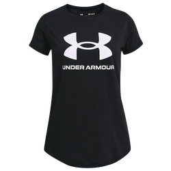 Girls' Grade School - Under Armour Sportstyle Logo T-Shirt - White/Black