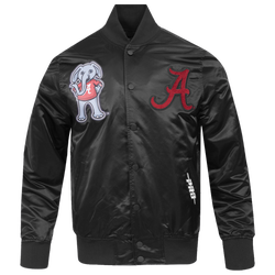 Men's - Pro Standard Alabama Classic Satin Jacket - Black/Multi