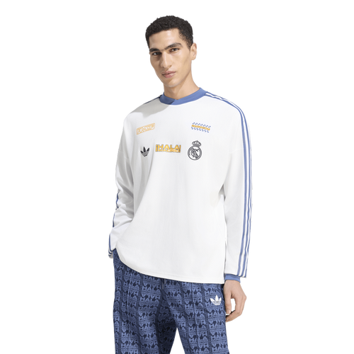 adidas Adult Real Madrid 2026 LFSTLR Long Sleeve Jersey, Men's, Large, White