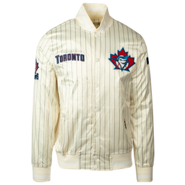 Pro Standard MLB Mets Pinstripe Satin Jacket | Foot Locker