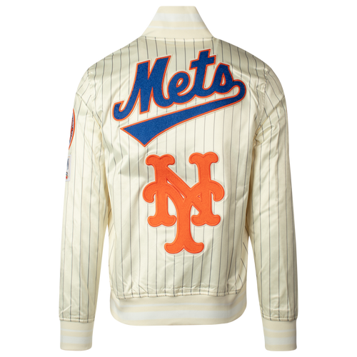 Pro Standard MLB Mets Pinstripe Satin Jacket | Foot Locker Pro Standard MLB Mets Pinstripe Satin Jacket | Foot Locker