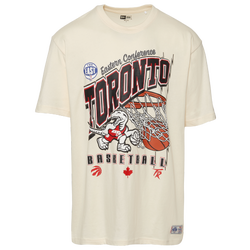 Men's - New Era Raptors City Edition T-Shirt  - Tan/Black/Red