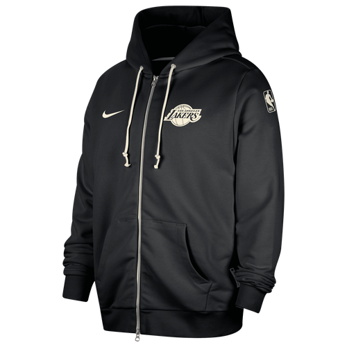 Men s Nike Black Los Angeles Lakers Authentic Standard Issue Full Zip Hoodie Jacket Size Small