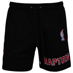 Men's - Pro Standard Raptors Fleece Classic Retro Shorts  - Black/Red