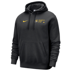 Men's - Nike Lakers Club Pullover Fleece Hoodie - Black/Yellow