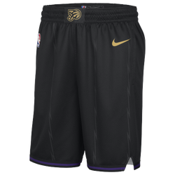 Men's - Nike Raptors Dri-FIT City Edition Swingman Shorts  - Gold/Black