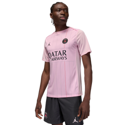 Men's - Nike Paris Saint-Germain FC Academy Pro DF SS Jersey  - Off Noir/Pink Foam