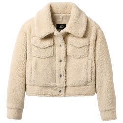 Women's - UGG Frankie Short Trucker Jacket - Beige/Beige
