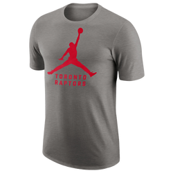 Men's - Nike Raptors Jumpman Short Sleeve T-Shirt - Grey/Red