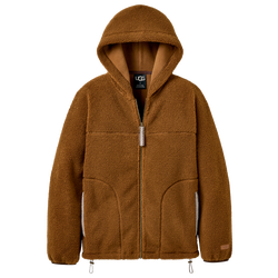 Men's - UGG Braid Full-Zip Hoodie - Brown/Brown