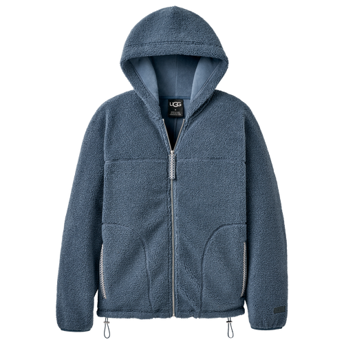 MENS - UGG Braid Full-Zip Hoodie - Dark Wave/Grey
