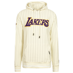Men's - Pro Standard NBA Lakers Pinstripe PO Hoodie  - Yellow/White