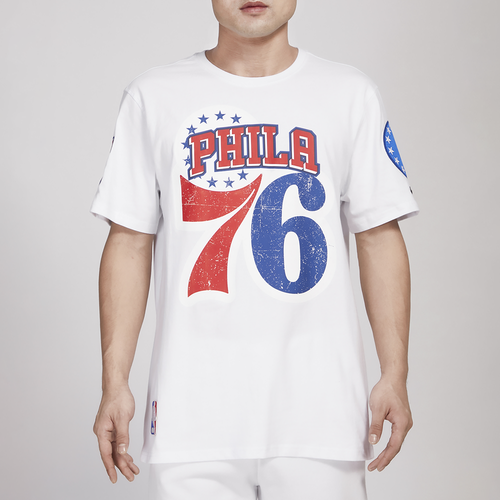 

Pro Standard Mens Pro Standard 76ers Crackle SJ T-Shirt - Mens White Size XL