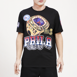 Men's - Pro Standard 76ers Champ Ring T-Shirt - Black/Black