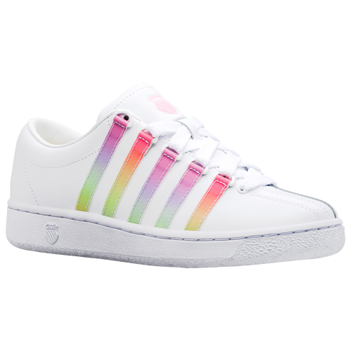 

K-Swiss Girls K-Swiss Classic LX - Girls' Grade School Shoes White/Purple/Yellow Size 06.5