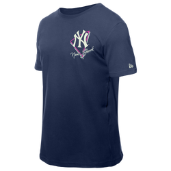Men's - New Era Yankees Glow T-Shirt  - Navy/Multi