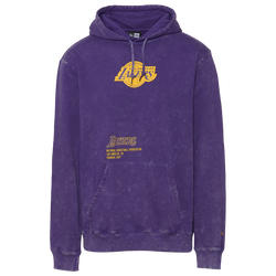 Pour hommes - New Era Chandail à capuchon d’époque Lakers - Mauve/Jaune