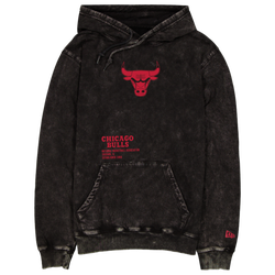 Men's - New Era Bulls Vintage Pullover Hoodie  - Black/Red