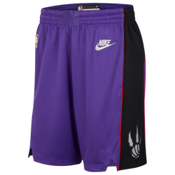 Men's - Nike Raptors Dri-FIT HWC Swingman Shorts - Purple/Silver