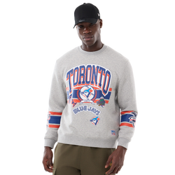 Men's - New Era MLB Fleece Crew  - Grey/Multi