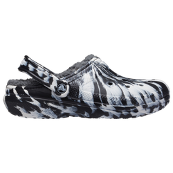 Women's - Crocs Classic Lined Clog - Marbled White/Black