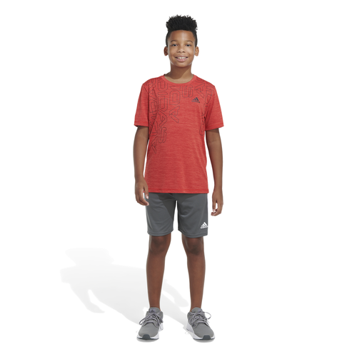 Adidas Originals Boys' Gravity Graphic Tee - Big Kid In Better Scarlet/better Scarlet