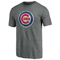 Men's Fanatics Branded Heather Gray Chicago Cubs Cooperstown Collection  Huntington T-Shirt