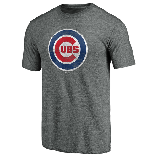 

Fanatics Mens Chicago Cubs Fanatics Cubs Weathered Official Logo T-Shirt - Mens Heather Gray Size M