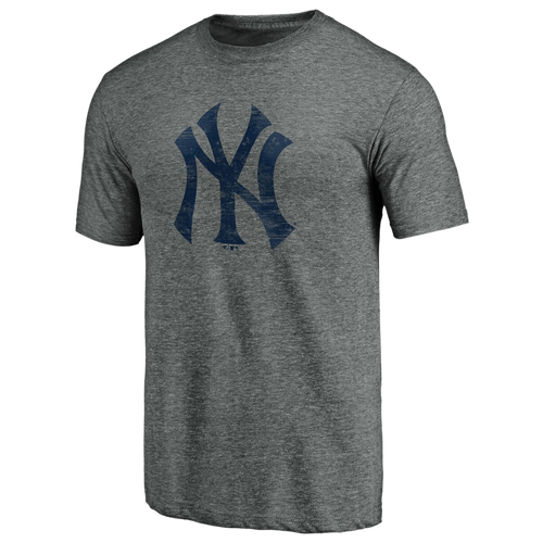 

Fanatics Mens New York Yankees Fanatics Yankees Weathered Official Logo T-Shirt - Mens Heather Gray Size S