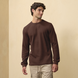 Pour hommes - CSG T-shirt à manches longues thermique - Châtaigne/Châtaigne