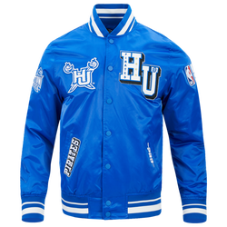 Men's - Pro Standard College HBCU Rib Satin Jacket - Royal Blue/White