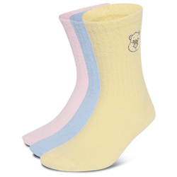 Girls' Grade School - adidas Care Bear 3-Pack Crew Socks  - Clear Sky/Clear Pink/Almost Yellow